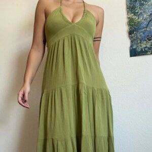 Green Pull&Bear Tie Summer Dress